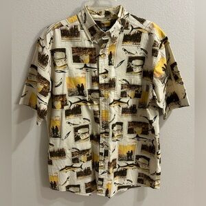Woolrich Mens Button Down Flannel Shirt Size M Fisherman Outdoorsman Heritage